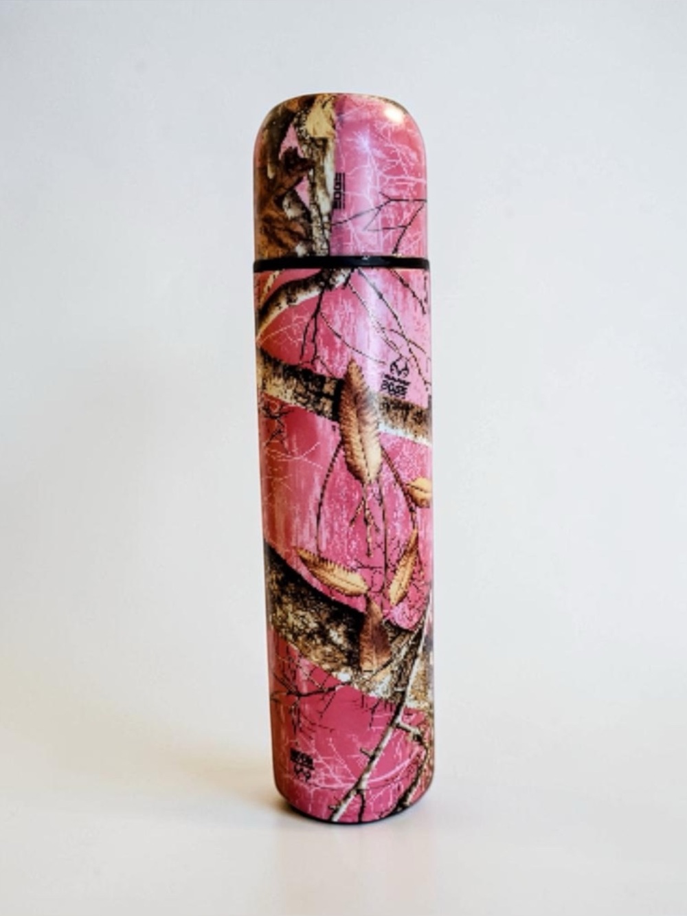 Pink camo thermos